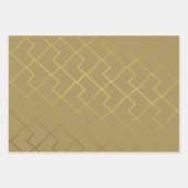 Chic Geometric Golden Coffee Chocolate Brown Geschenkpapier Set (Vorderseite 2)