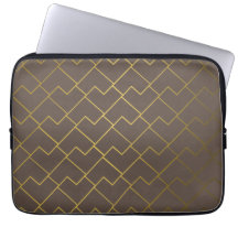 Chic Geometric Golden Coffee Chocolate Brown