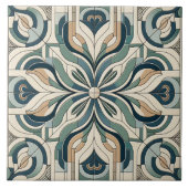 Chic Geometric Harmony Fliese (Vorderseite)