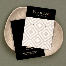Chic Geometric Liner Earring Display Card