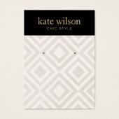 Chic Geometric Liner Earring Display Card (Vorderseite)