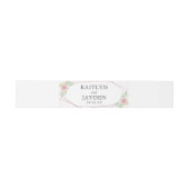 Chic Geometric Rose Gold Foil Floral Wedding Einladungsbanderole (Flach)