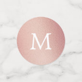 Chic Geometric Rose Gold Foil Floral Wedding Konfetti (Klein Vorderseite)