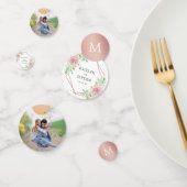 Chic Geometric Rose Gold Foil Floral Wedding Konfetti (Gruppe)
