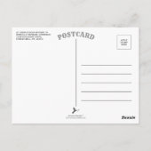 Chic Geometric Rose Gold Foil Floral Wedding Postkarte (Rückseite)