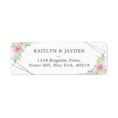 Chic Geometric Silver Foil Floral Wedding (Vorne)