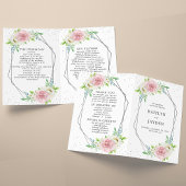 Chic Geometric Silver Foil Floral Wedding