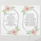 Chic Geometric Silver Foil Floral Wedding (Rückseite)