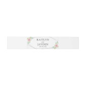 Chic Geometric Silver Foil Floral Wedding Einladungsbanderole (Flach)