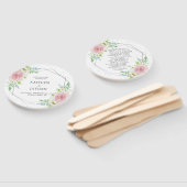 Chic Geometric Silver Foil Floral Wedding Fächer (Non-assembled)