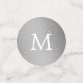 Chic Geometric Silver Foil Floral Wedding Konfetti (Klein Vorderseite)