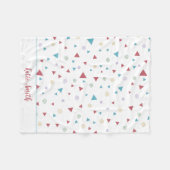 Chic Geometric Triangle und Wirbel Fleecedecke (Vorderseite (Horizontal))