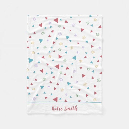 Chic Geometric Triangle und Wirbel Fleecedecke (Vorderseite)