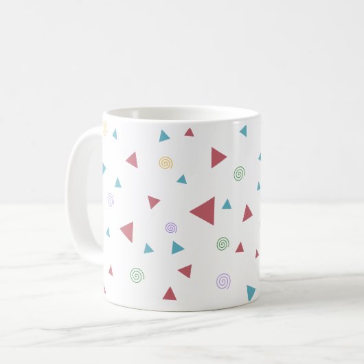 Chic Geometric Triangle und Wirbel Kaffeetasse (Vorderseite Links)