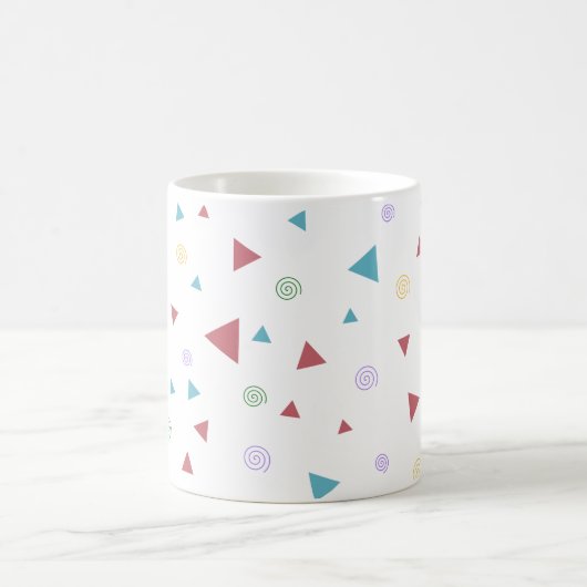 Chic Geometric Triangle und Wirbel Kaffeetasse (Mittel)