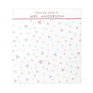 Chic Geometric Triangle und Wirbel Notizblock