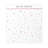 Chic Geometric Triangle und Wirbel Notizblock (Vorderseite)