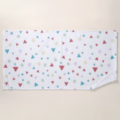 Chic Geometric Triangle und Wirbel Strandtuch (Vorderseite)