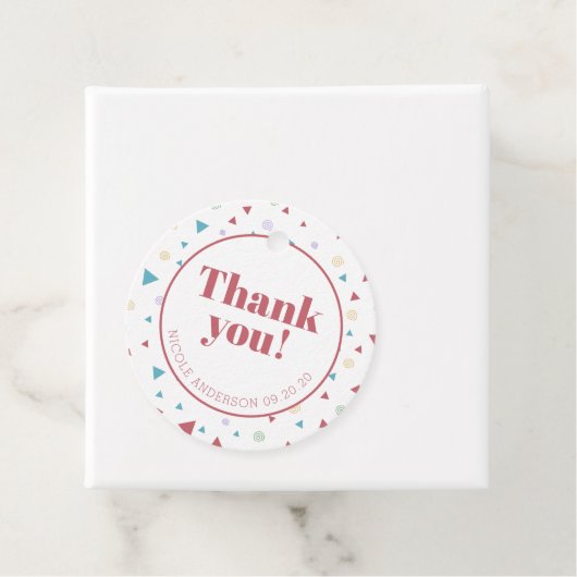 Chic Geometric Triangle und Wirbel Vielen Dank Geschenkanhänger (Beispiel)