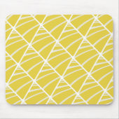 Chic Geometric Yellow White Pattern Mousepad (Vorne)
