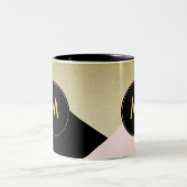 Chic-geometrische Muster-Kaffee-Tasse - Schale Zweifarbige Tasse (Mittel)