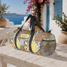Chic geometrisches mediterranes orangefarbenes Fli