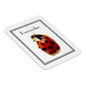 Chic Gepunktet Ladybug mit Namen Magnet (Rechte Seite)