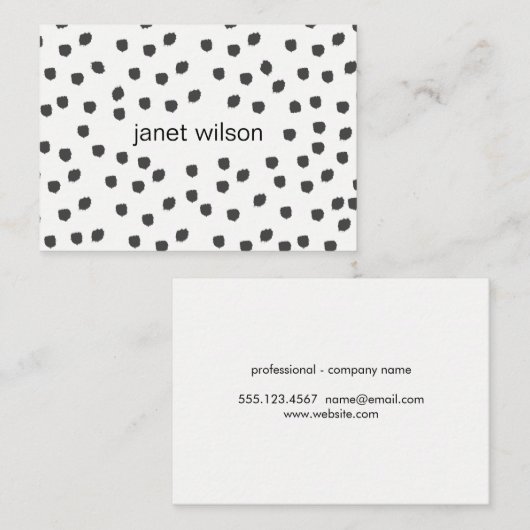 chic-gepunktete Textur Visitenkarte (Vorne/Hinten)