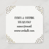 Chic Gepunktete Verzierungen Quadratische Visitenkarte (Rückseite)
