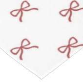 Chic gestyltes rotes Schleifenmuster Frühling Somm Tischdecke (Schrägansicht)