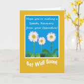 Chic Get Well Card, Operation oder Operation, Dais Karte (Gelbe Blume)