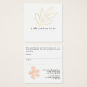 Chic Gift Certificate Template ADD LOGO Gold Leaf (Vorne & Hinten)