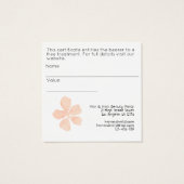 Chic Gift Certificate Template ADD LOGO Gold Leaf (Rückseite)