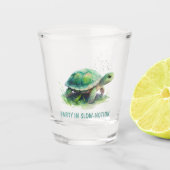 Chic Gift Watercolor Green Turtle - Shotglas Schnapsglas (Vorderseite)