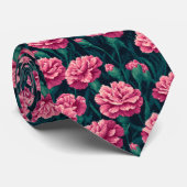 Chic Gifts For Father Carnation Floral Krawatte (Gerollt)