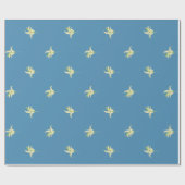 Chic Giftwrap, Lilies of the Valley on Blue Geschenkpapier (Flach)