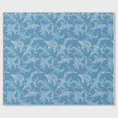 Chic Giftwrap, Lilies of the Valley on Blue Geschenkpapier (Flach)