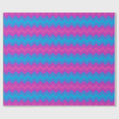 Chic Giftwrap Roll: Lila, rosa, blaue Chevrons Geschenkpapier (Flach)