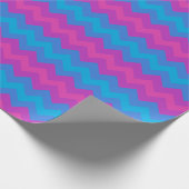Chic Giftwrap Roll: Lila, rosa, blaue Chevrons Geschenkpapier (Ecke)