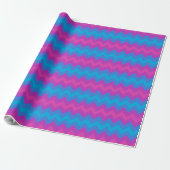 Chic Giftwrap Roll: Lila, rosa, blaue Chevrons Geschenkpapier (Ungerollt)