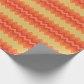 Chic Giftwrap Roll: Rot, Orange, grüne Chevronen Geschenkpapier (Ecke)