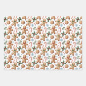 Chic Gingerbread & Cookies Delight Bakery Holiday Geschenkpapier Set (Vorderseite 3)