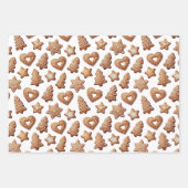 Chic Gingerbread & Cookies Delight Bakery Holiday Geschenkpapier Set (Vorderseite)