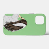Chic Girl Art mit weichem grünem Hintergrund Case  (Rückseite (Horizontal))