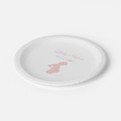 Chic Girl Baby Dusche Schwangere Frau Baby Bump Pappteller (Schrägansicht)