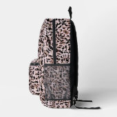 Chic Girl Blush Pink Black Gold Leopard Print Bedruckter Rucksack (Rechts)