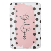 Chic Girl Boss Polka Dot Duschvorhang Badematte (Vorderseite Vertikal)