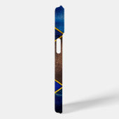 Chic Girl Imitate Glitzer gold blau geometrisch Case-Mate iPhone Hülle (Rückseite / Rechts)