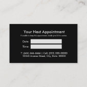 Chic Girl Imitate Silver Glitzer Schwarz aquamarin Terminkarte (Rückseite)