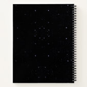 Chic Girl Imitate Silver Glitzer Schwarz Pink Mono Notizblock (Rückseite)